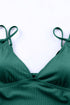 Ribbed Texture Adjustable Side Tie One Piece Swimsuit