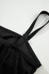 Ribbed Texture Blouson Fit Square Neck Tankini Top