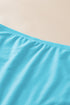 Ribbed Texture Blouson Fit Square Neck Tankini Top
