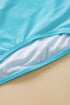 Ribbed Texture Blouson Fit Square Neck Tankini Top