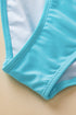 Ribbed Texture Blouson Fit Square Neck Tankini Top