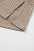 Ribbed Texture Button Front Long Sleeve Henley Top