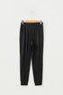 Ribbed Texture Drawstring Active Athletic Jogger Pants