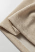 Ribbed Texture Lace Drawstring Drop Shoulder Hoodie