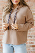 Ribbed Texture Lace Drawstring Drop Shoulder Hoodie