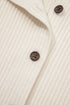 Ribbed Texture Leopard Patchwork Button Down Short Sleeve Shirt