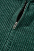 Ribbed Texture Long Sleeve Zip Up Everyday Hoodie