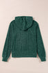 Ribbed Texture Long Sleeve Zip Up Everyday Hoodie