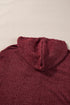 Ribbed Texture Long Sleeve Zip Up Everyday Hoodie