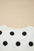 Ribbed Trim Polka Dot Tank Skort Two Piece Dress