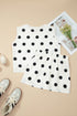 Ribbed Trim Polka Dot Tank Skort Two Piece Dress