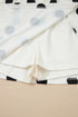 Ribbed Trim Polka Dot Tank Skort Two Piece Dress
