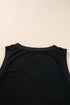 Ribbed V Neck Sleeveless Soft Jersey Knit Tank Top