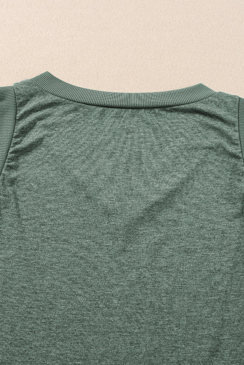 Ribbed V Neck Sleeveless Soft Jersey Knit Tank Top
