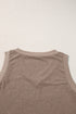 Ribbed V Neck Sleeveless Soft Jersey Knit Tank Top