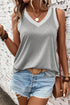 Ribbed V Neck Tank
