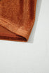 Ribbed Velvet Square Neck Puff Sleeve Slim Fit Top