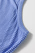 Ribbed Vest Patchwork Tiered Midi Dress with Pockets