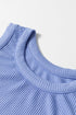 Ribbed Vest Patchwork Tiered Midi Dress with Pockets