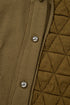 Ribbed Waffle Knit Patchwork Quilted Hooded Jacket