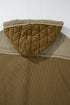 Ribbed Waffle Knit Patchwork Quilted Hooded Jacket
