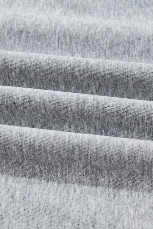 Ribbon Bow Applique Sleeve Drop Shoulder Crewneck Pullover Sweatshirt