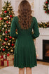 Ribbon Knot Ribbed Cable Knit Mini Sweater Dress