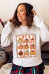 Ribbon Pumpkin Graphic Crew Neck Pullover Sweatshirt