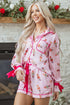 Ribbon Tie Sleeve Nutcracker Pajama Set