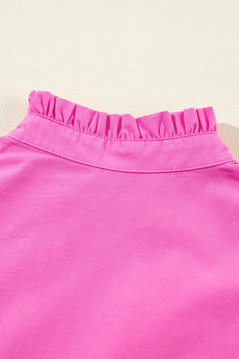 Ric Rac Colorblock Flutter Sleeve V Neck Tiered Dress