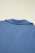 Ric Rac Trim Puff Sleeve Collared Babydoll Blouse