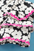 Ric Rac Trimmed Floral Print Ruffle Sleeve Cotton Blouse