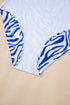 Rick Rack Trim Textured V Neck High Waist Bikinis