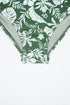 Ricrac Trim Clover Print Knot Back Swim Short Tankini Set