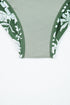 Ricrac Trim Clover Print Knot Back Swim Short Tankini Set