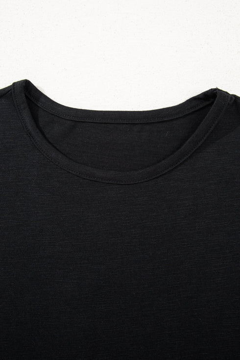 Ricrac Trim Printed Flutter Sleeve Contrast Patchwork Blouse