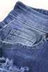 Ripped Tassel Bermuda Denim Shorts
