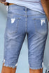 Ripped Tassel Bermuda Denim Shorts