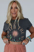 Rise With The Sun Slogan Print Western Graphic Tee