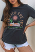 Rise With The Sun Slogan Print Western Graphic Tee