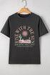 Rise With The Sun Slogan Print Western Graphic Tee