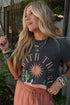Rise With The Sun Slogan Print Western Graphic Tee