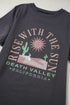Rise With The Sun Slogan Print Western Graphic Tee