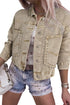 Rivet Studded Pocketed Denim Jacket