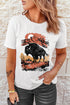 Roaming Buffalo Western Desert Scene Graphic Print T Shirt