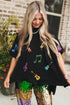 Rock And Roll Sequin Guitar Music Note Graphic Tee