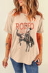 Rodeo Cowboy Graphic Short Sleeve Crewneck Jersey Tee