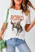 Rodeo Cowboy Graphic Short Sleeve Crewneck Jersey Tee