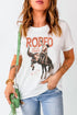 Rodeo Cowboy Graphic Short Sleeve Crewneck Jersey Tee