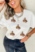Rodeo Cowboy Patch Graphic Relaxed Fit Casual Tee